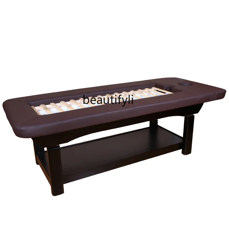 

Physiotherapy Bed Whole Body Smoke-Free Timing Moxibustion Bed Fumigation Household Sweat Steaming Solid Wood Facial Bed