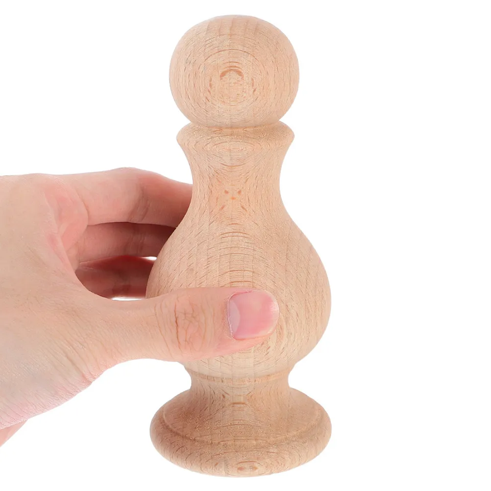 Wooden Spindle Solid Wood Roman Column Design Decorative Finials for Furniture Bedposts Staircases Curtain Rod Ends