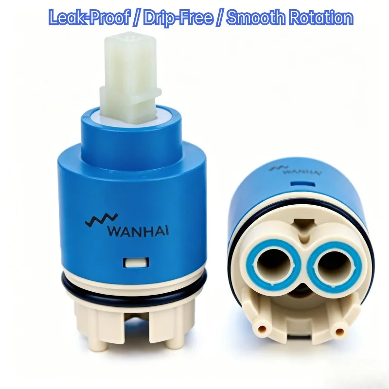 Ceramic Valve Cartridge 35mm 40mm Flat Base High Foot – Hot Cold Mixer Cartridge Replacement for Kitchen Faucet Basin Shower 3