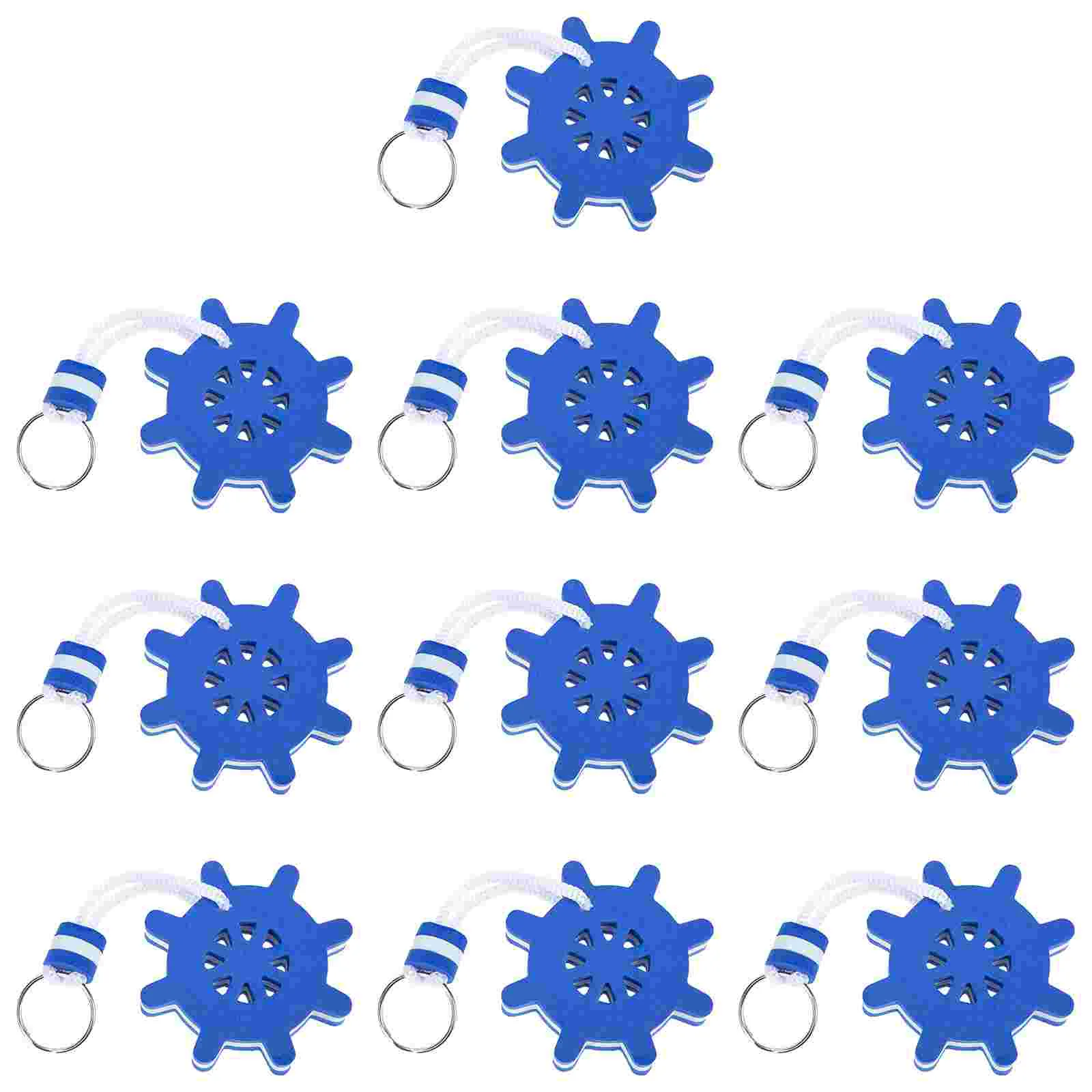 10 Pcs Floating Keychain for Water Sports EVA Froth Keycahin Swimming Sun Mirror Heavy Duty Ring Buoyant Mushroom