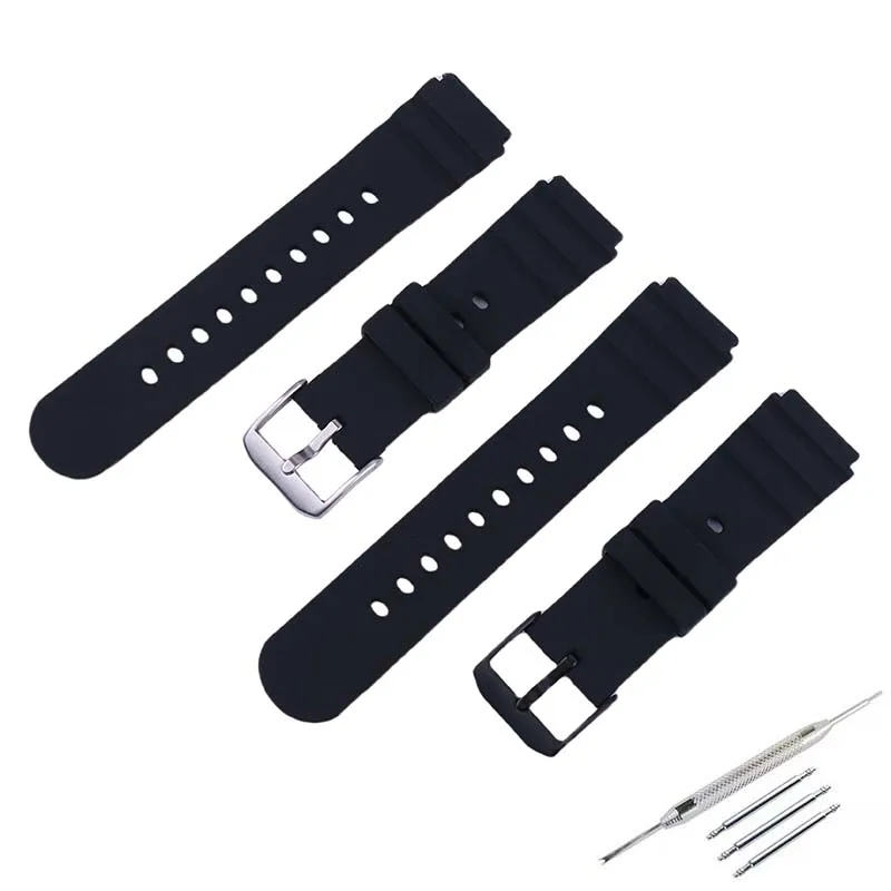 Men's Rubbe watch strap buckle accessories compatible with Luminox 3901 3001 3000 silicone watch band Sports wristband bracelet