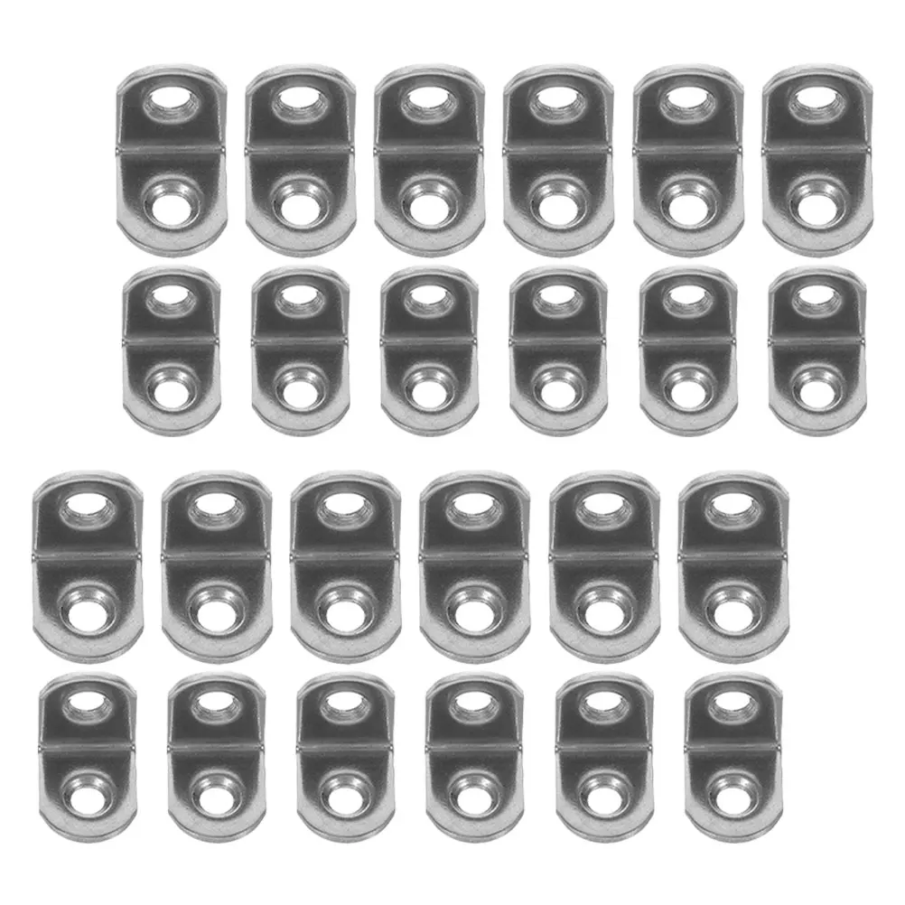 

24Pcs Stainless Steel Corner Brackets Heavy Duty L Brackets for Shelves Wood Cabinet Support Shelf Bracket Right Angle Bracket