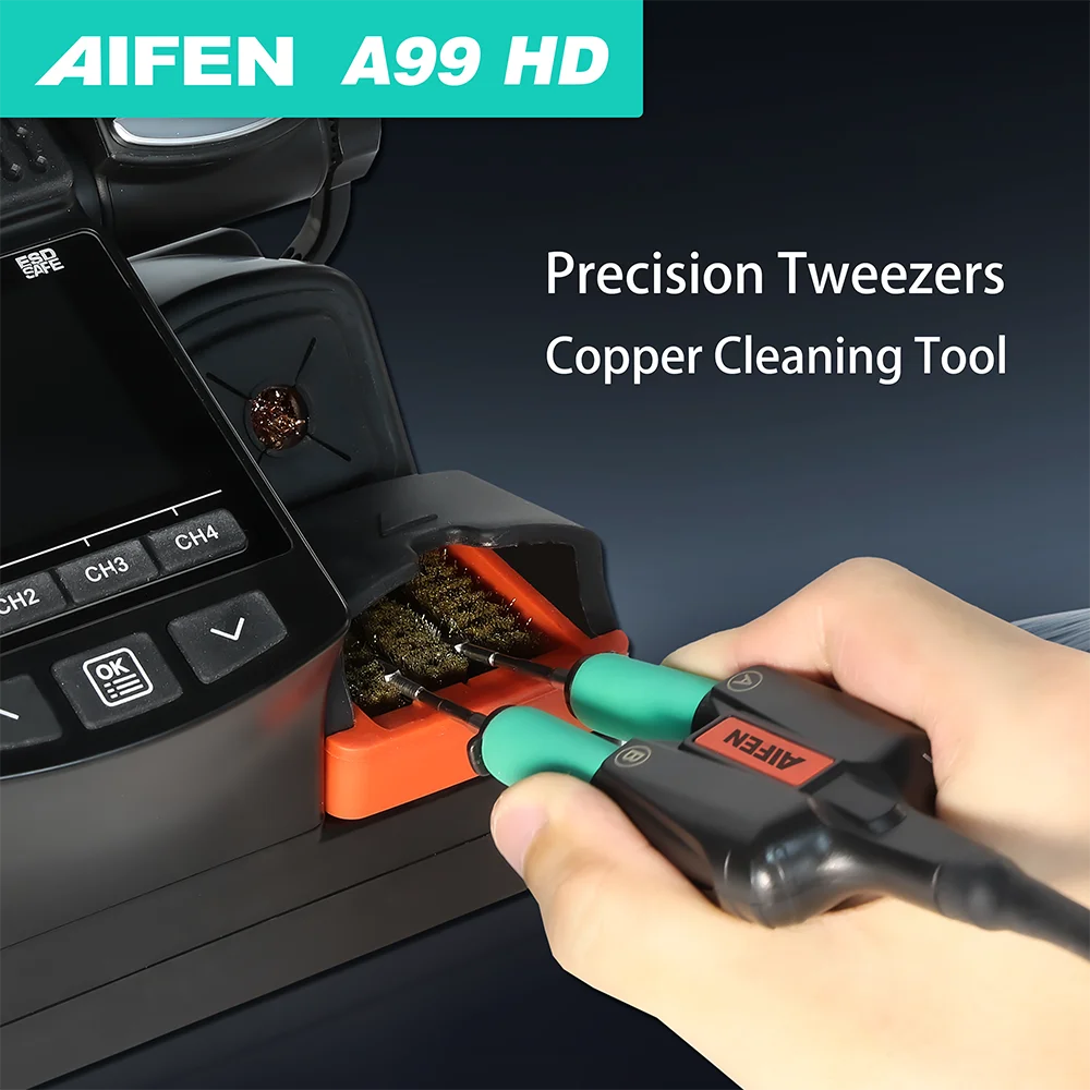 AIFEN-A99HD精密ピンセットはんだ付けステーション ダブルヘッドクリップ式はんだごて 210/245ハンドル はんだ付けリワークステーション