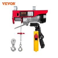 VEVOR 250kg Electric Hoist Crane Portable Lifter Overhead Garage Winch with Wired/Wireless Remote Control for Car Garage Boat