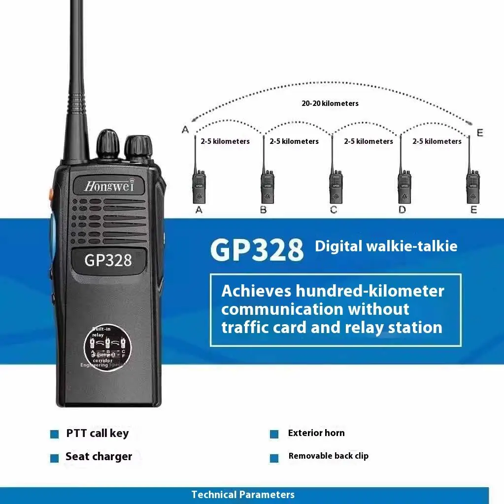 GP328 EX explosion-proof Relay 10W walkie talkie Analog Two Way Radio Extension Distance Waterproof for Tunnel Basement
