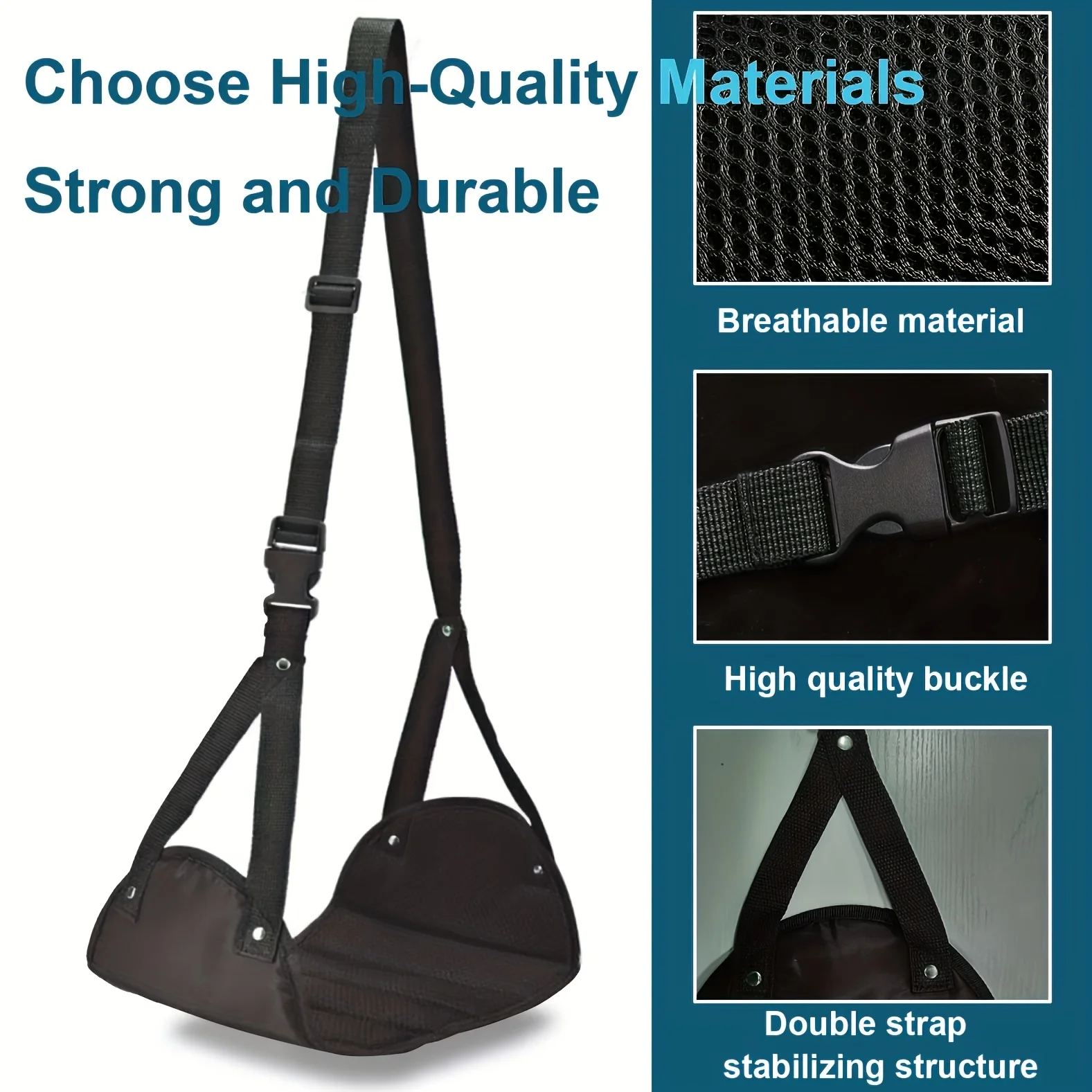 Adjustable Foot Hammock, Foot Pedal, Suspended Leg Hammock, Portable Travel Accessories, Suitable for Use on Airplanes image 2