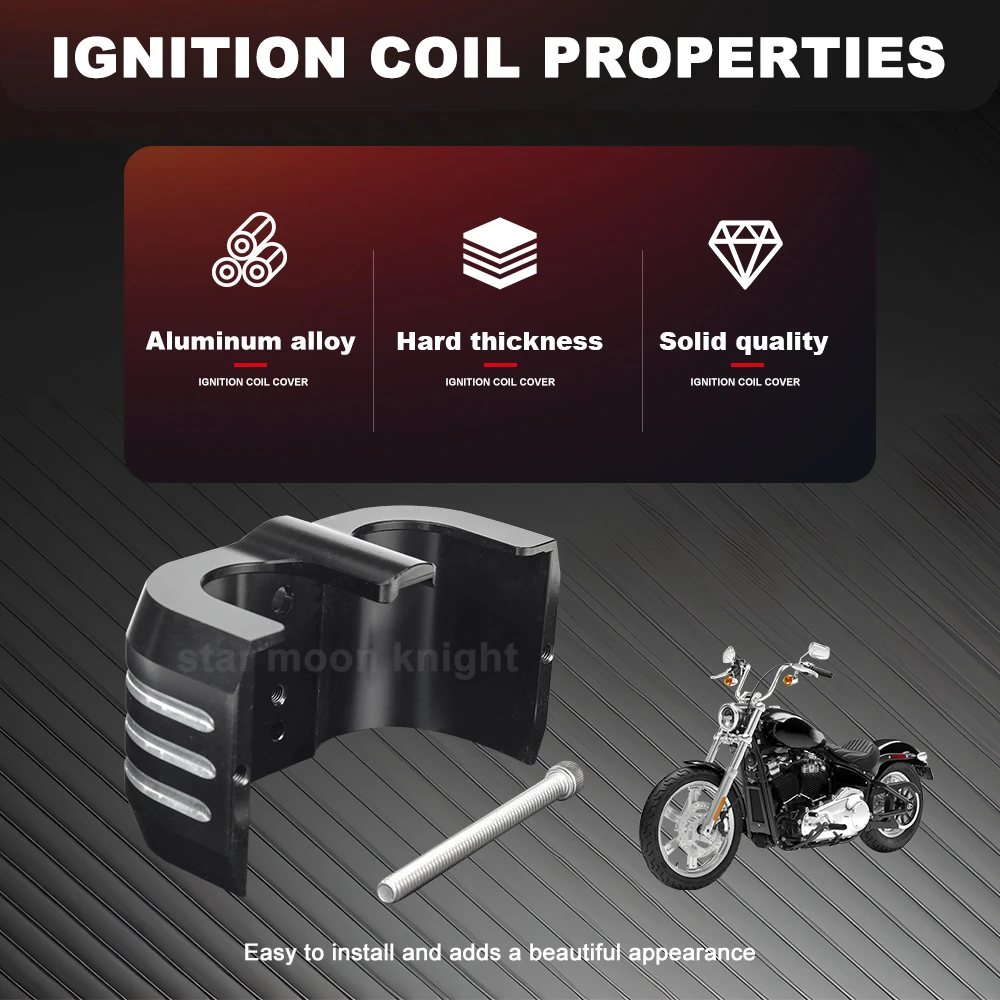 Motorcycle Ignition Coil Cover For Harley Softail Breakout Fat Bob 114 FLFBS Heritage Classic 114 FLHCS Street Bob 114 FXBBS