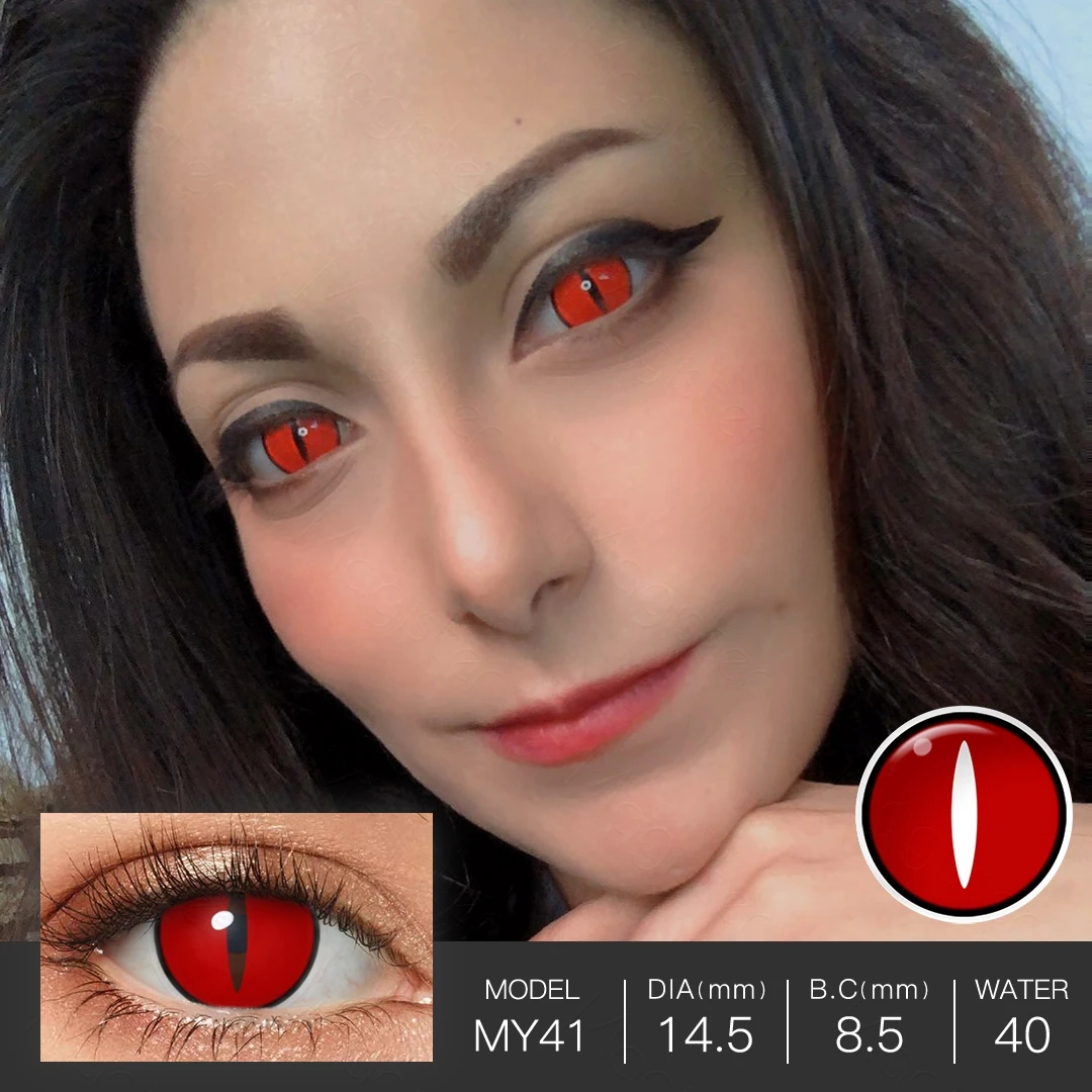 Halloween Contact Lenses Sharingan Eye Cosplay Contact Lenses For Eyes  Red Black Colored Contact Lenses Anime Accessories