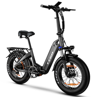 TTGO F6 Electric Bicycle 250W Motor 36V25AH Lithium Battery Hydraulic Alloy Disc Brake 20*4 inch Fat tire Folding Electric Bike