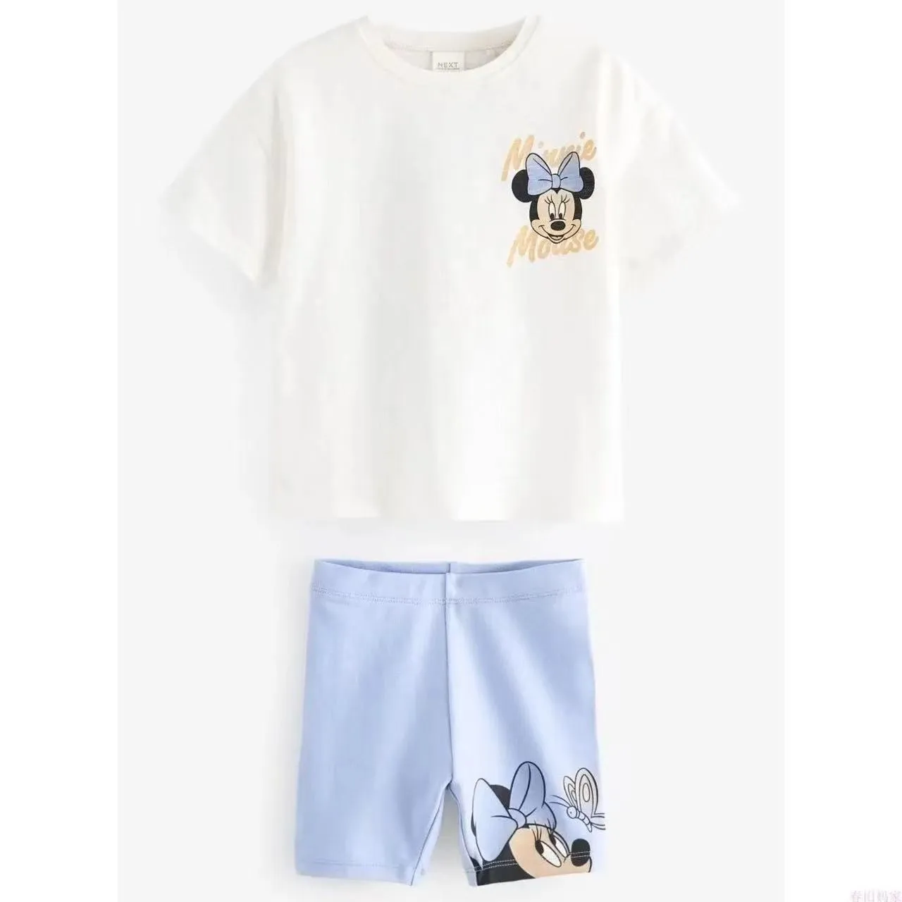 Mode 2024 Kid Zomer Trainingspakken met korte mouwen Cartoon T-shirt Shorts Tweedelige witte T-stukken Print Shorts Baby Casual kledingset