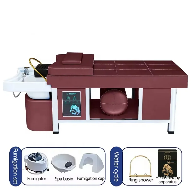 Washing Salon Shampoo Chair Wide Seat Hairdressing Shampoo Bed Massage Hair Spa Head Washing Shampoo Chair