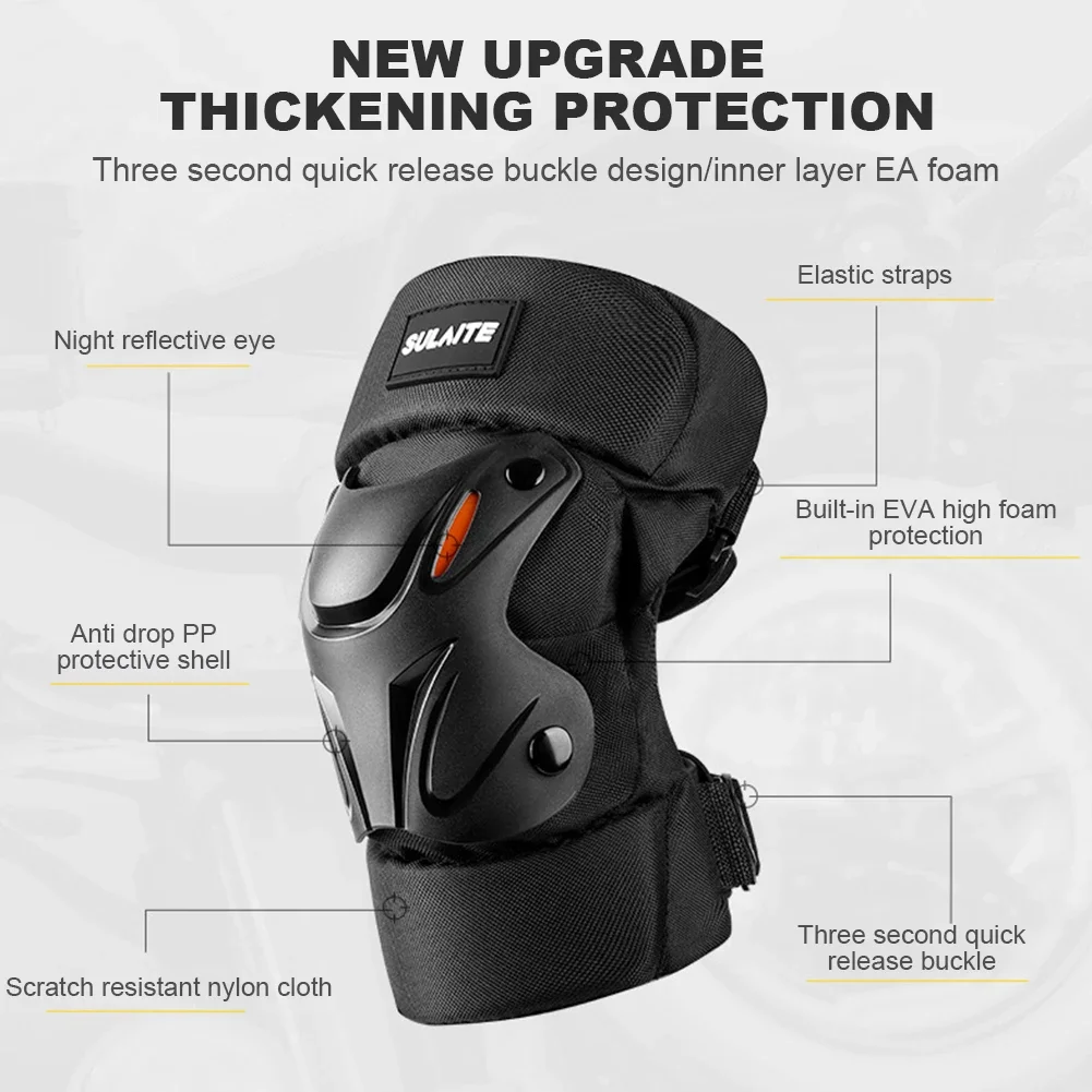 Adjustable Knee Protector Elbow Pads Motorcycle Motocross Outdoor Sport Riding Cycling Anti-fall Knee Pads Kneepad Brace Support