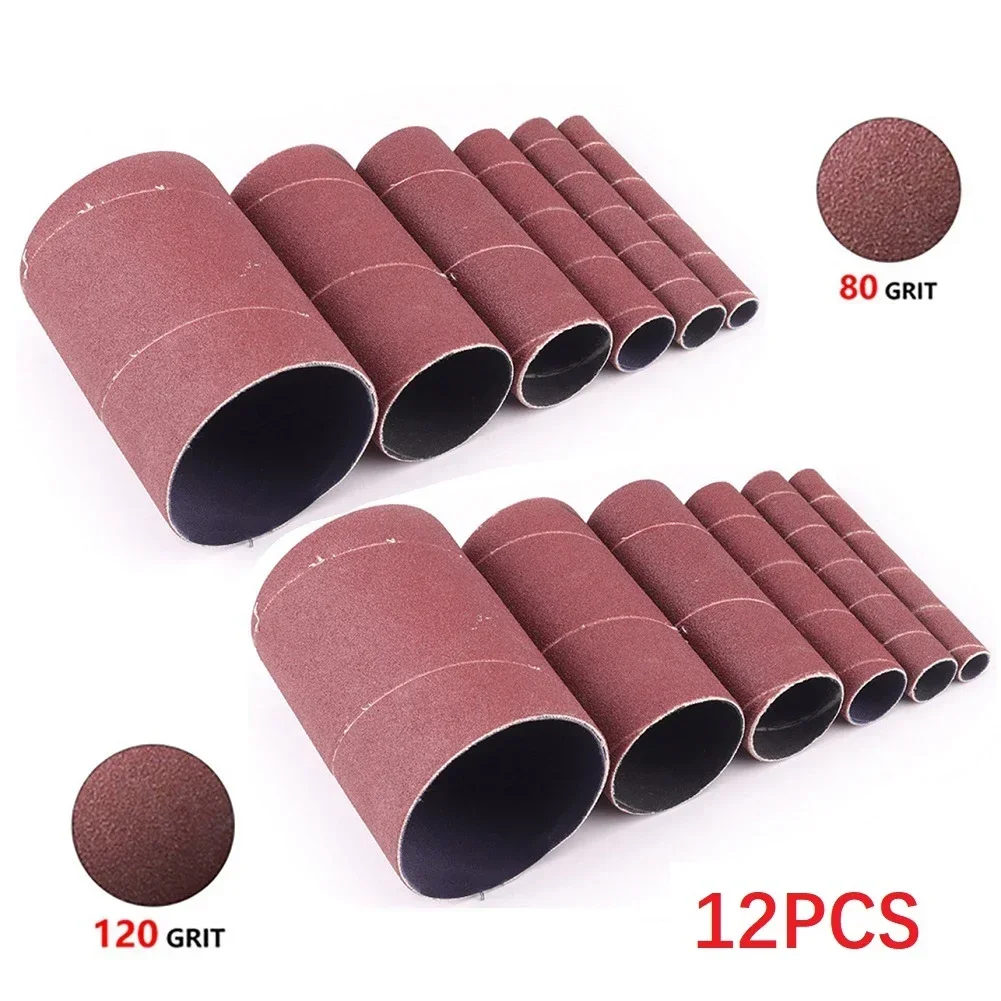 Sanding Paper Sleeve 80#+120# 4.5Inch Alumina Sanding Drum Sleeves Kit Sanding Paper Drum Polishing Tools