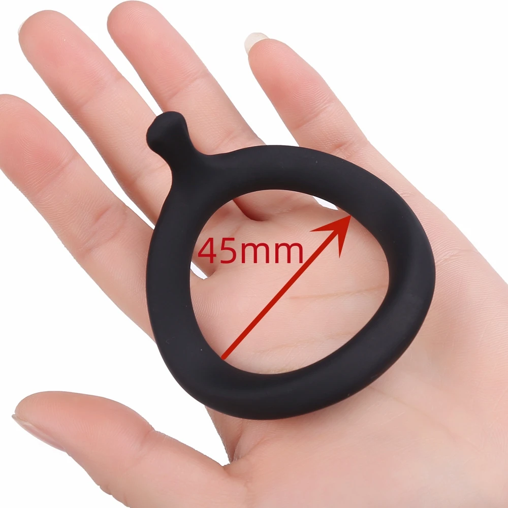 high quality Inner size: 45mm / 50 MM silicone delay ring for cock penis cockring sex time lasting sex toy for man