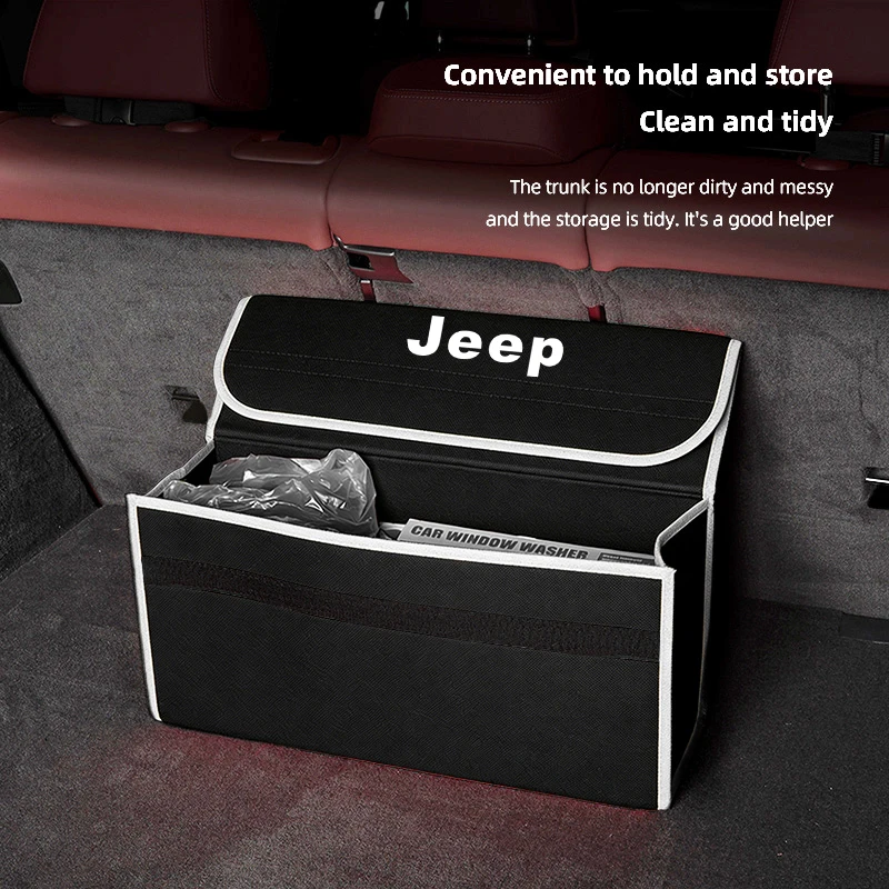 車のトランクオーガナイザーボックス大容量折りたたみ収納袋ジープレネゲードコンパスグランドチェロキーラングラーjkグラディエーター用