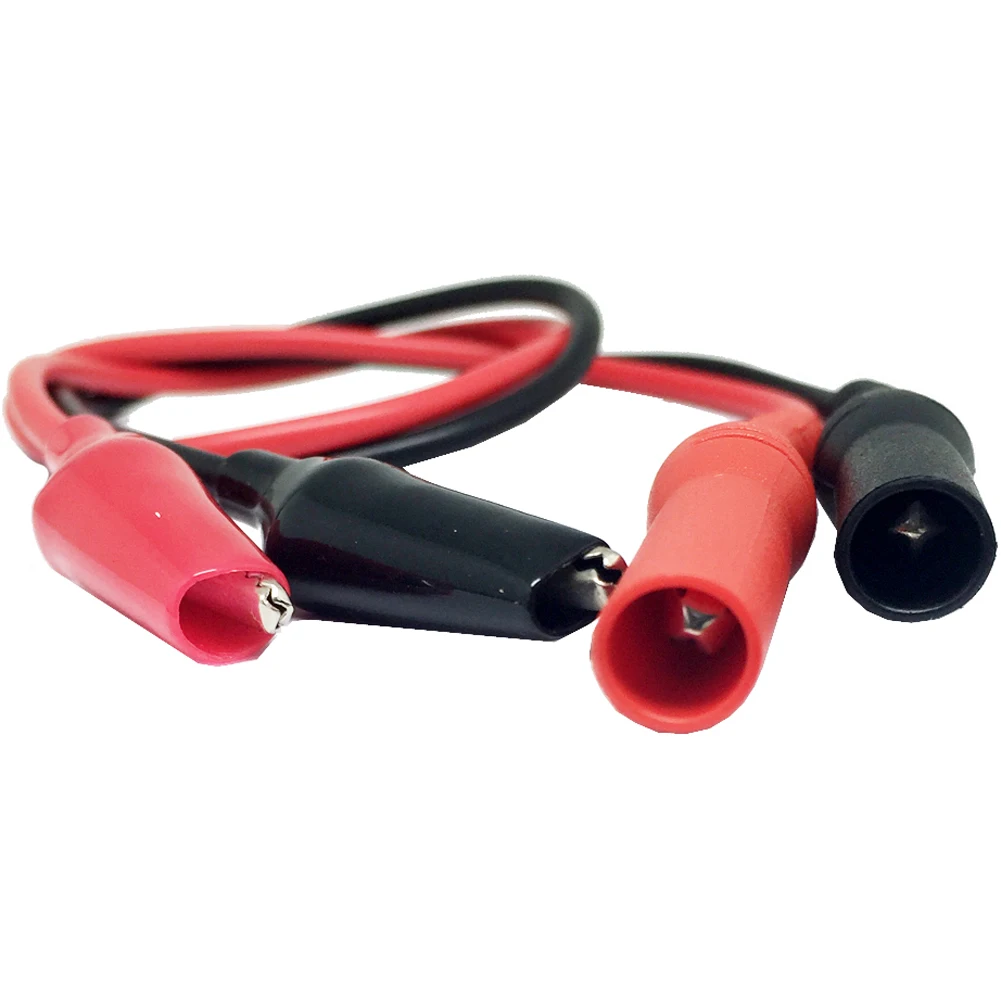 USA เรือ 4 คู่ AideTek SHARP Hard เข็มสแตนเลสทดสอบสําหรับมัลติมิเตอร์ 600V 1A 4 มม.คลิปจระเข้ 40 มม.P1040