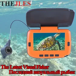 THEJLES Video Fish Finder cámara subacuática a Color de 4,3 pulgadas con 8 luces IR se puede encender/apagar 15M HD 1000TVL cámara de pesca