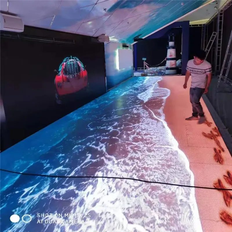 

P1.9 P2 P2.6 P3.91 Indoor Led Video Display of Mall Floor Tiles Smd Interactive Dance Floor Tile Led Screen Display.