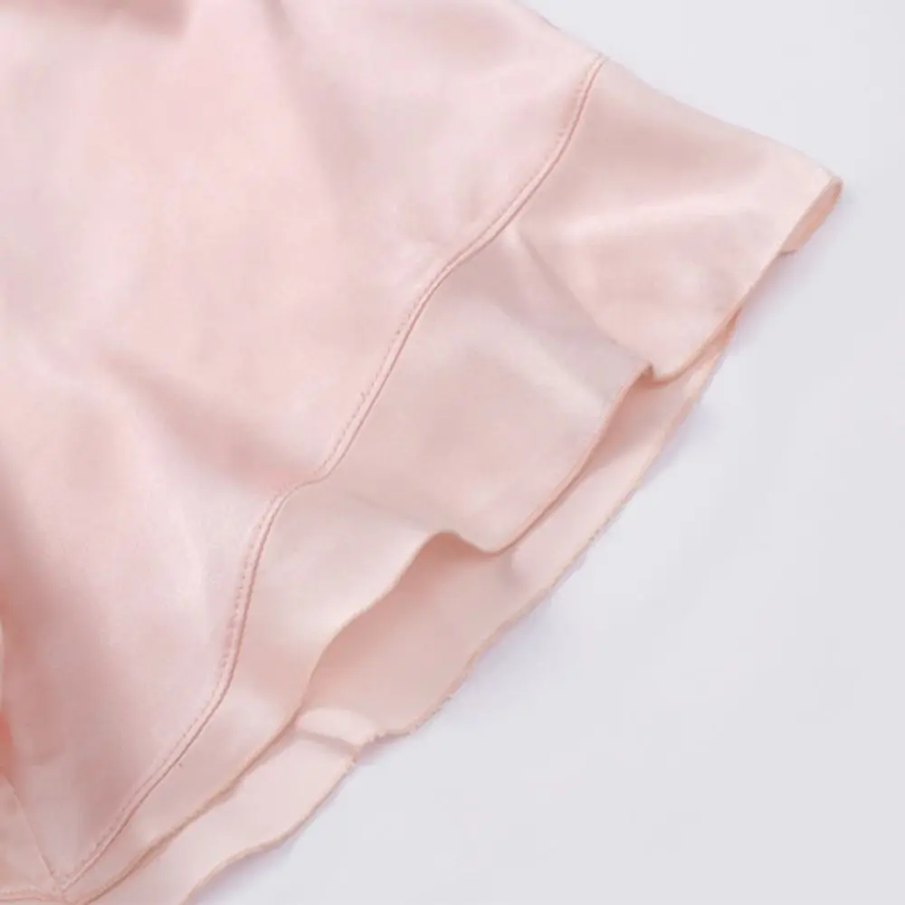 Summer Matte Silk Anti Emptied Shorts Ruffle Safety Pants