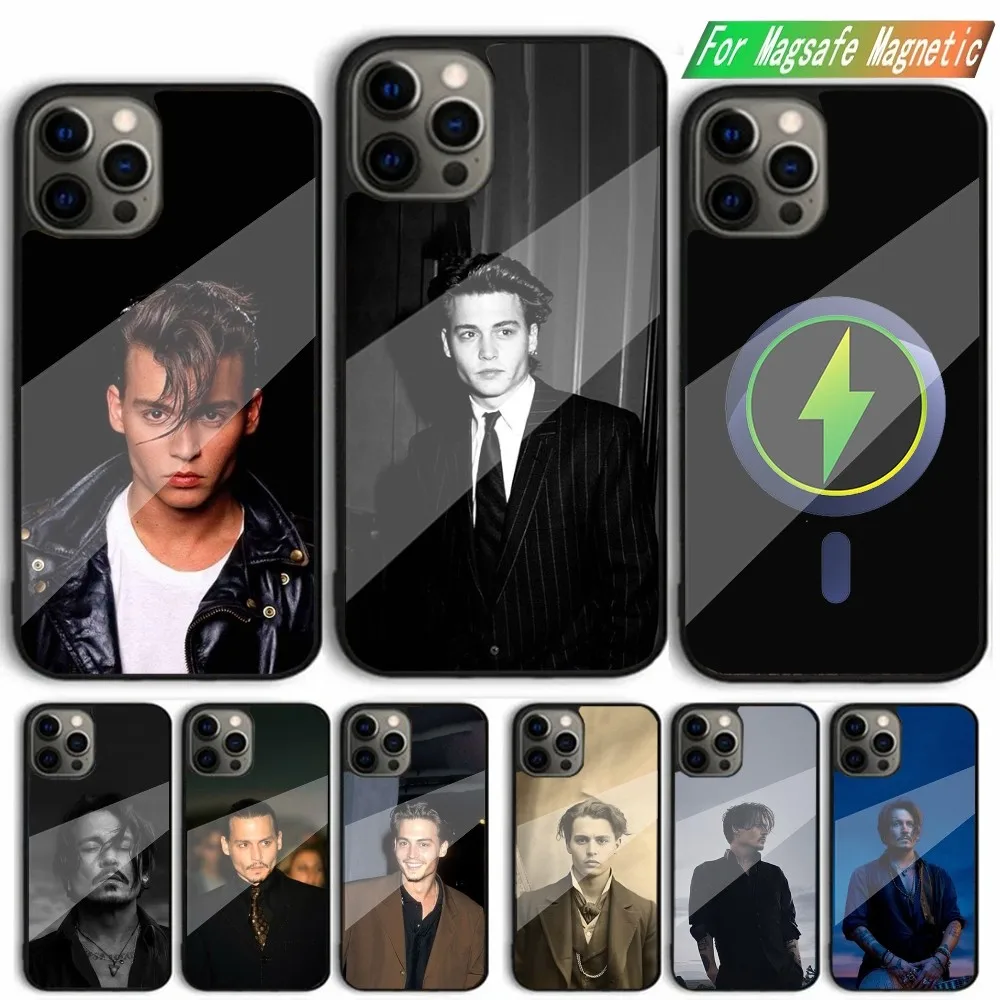 J-Johnny D-Depp Phone Case For iPhone 15,14,13,12,11,Plus,Pro,Max Mini Magsafe Magnetic Wireless Charging