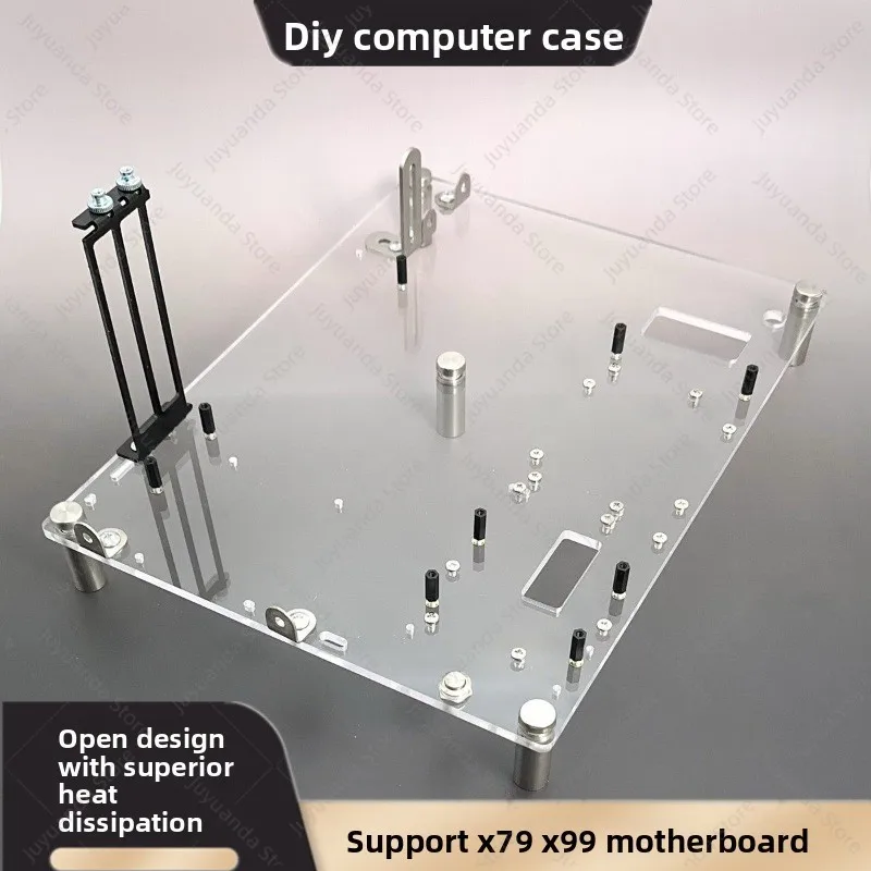 Top Power Desktop Chassis ITX Open MATX Transparent Acrylic Board DIY Simple Main Board Bracket X99
