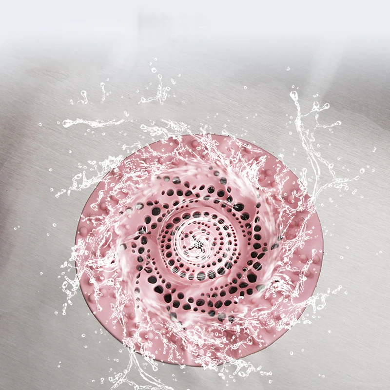 1Pcs Silicone Drain Strainer Household Shower Floor Filter Sink Strainers Hair Catcher For Kitchen Bathroom Accessories