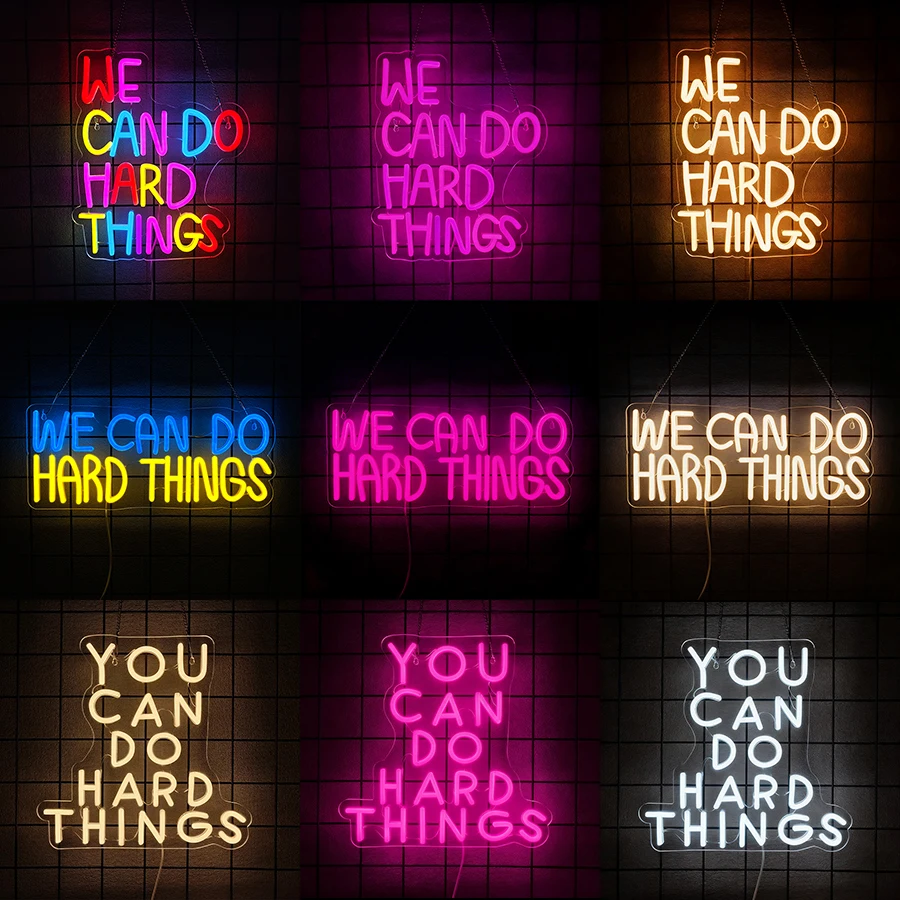 

Неоновая вывеска «Мы можем делать сложные вещи», светодиодная неоновая вывеска с вдохновляющими цитатами для декора стен, класса, спальни, библиотеки, офиса, подарков