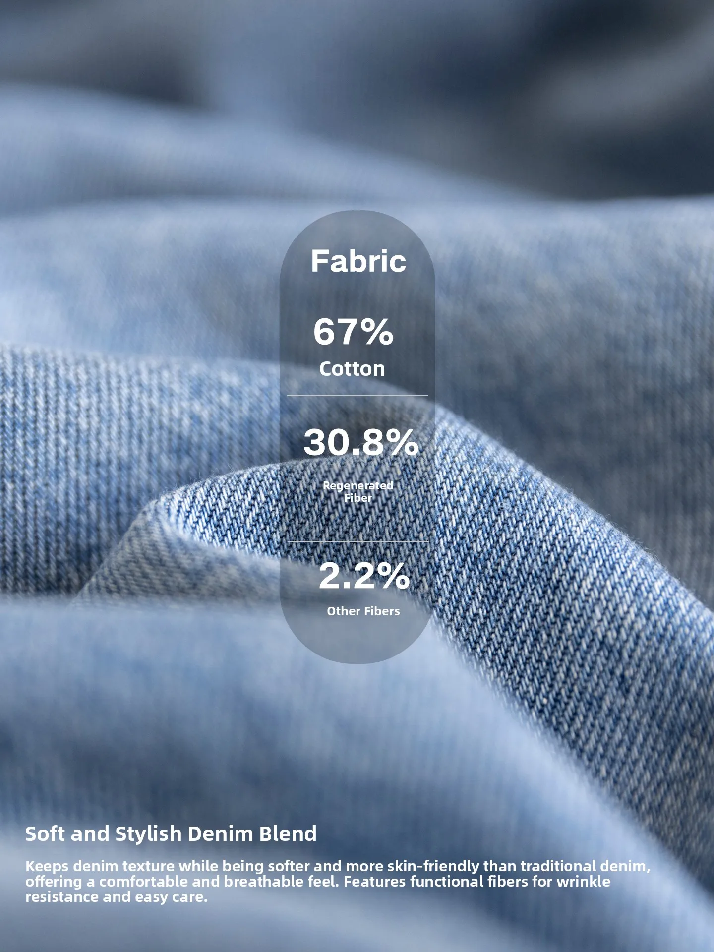 Washed American Style Workwear Denim Shirt Men's Loose Large Size Long Sleeve Trendy Jacket Spring 2026 Casual Cotton Blend