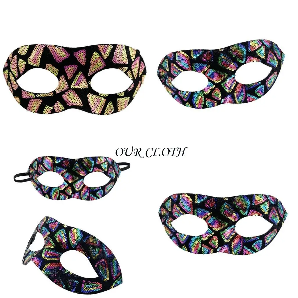 

Маска маскарада Mardi Gras Mask Mask Mask Sequints Malf Mask для Halloween Ball Cosplay Performances Props y1ac