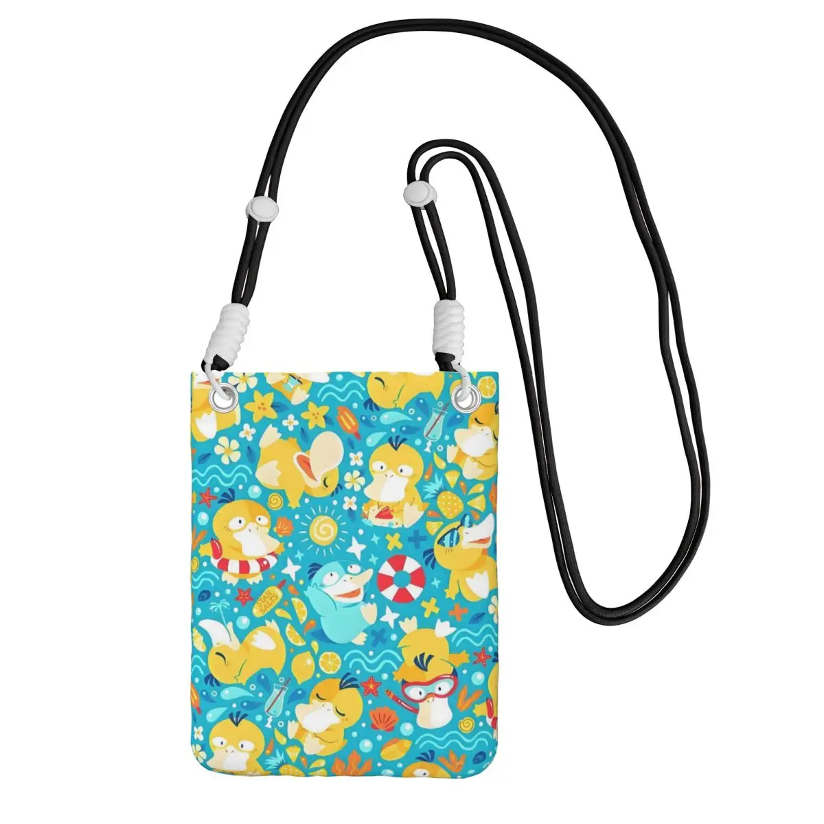 

Custom P-Psyducks Carry A Mobile Phone Bag Diagonally Men Women Animated Film Shoulder Crossbody Bag Adjustable Length City Walk