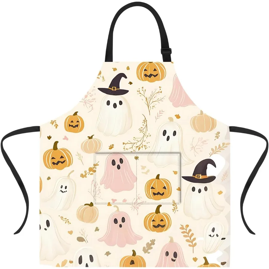 

Merry Christmas Apron for Women Men with Pockets Snowman Apron Adjustable Kitchen Chef Cng Apron