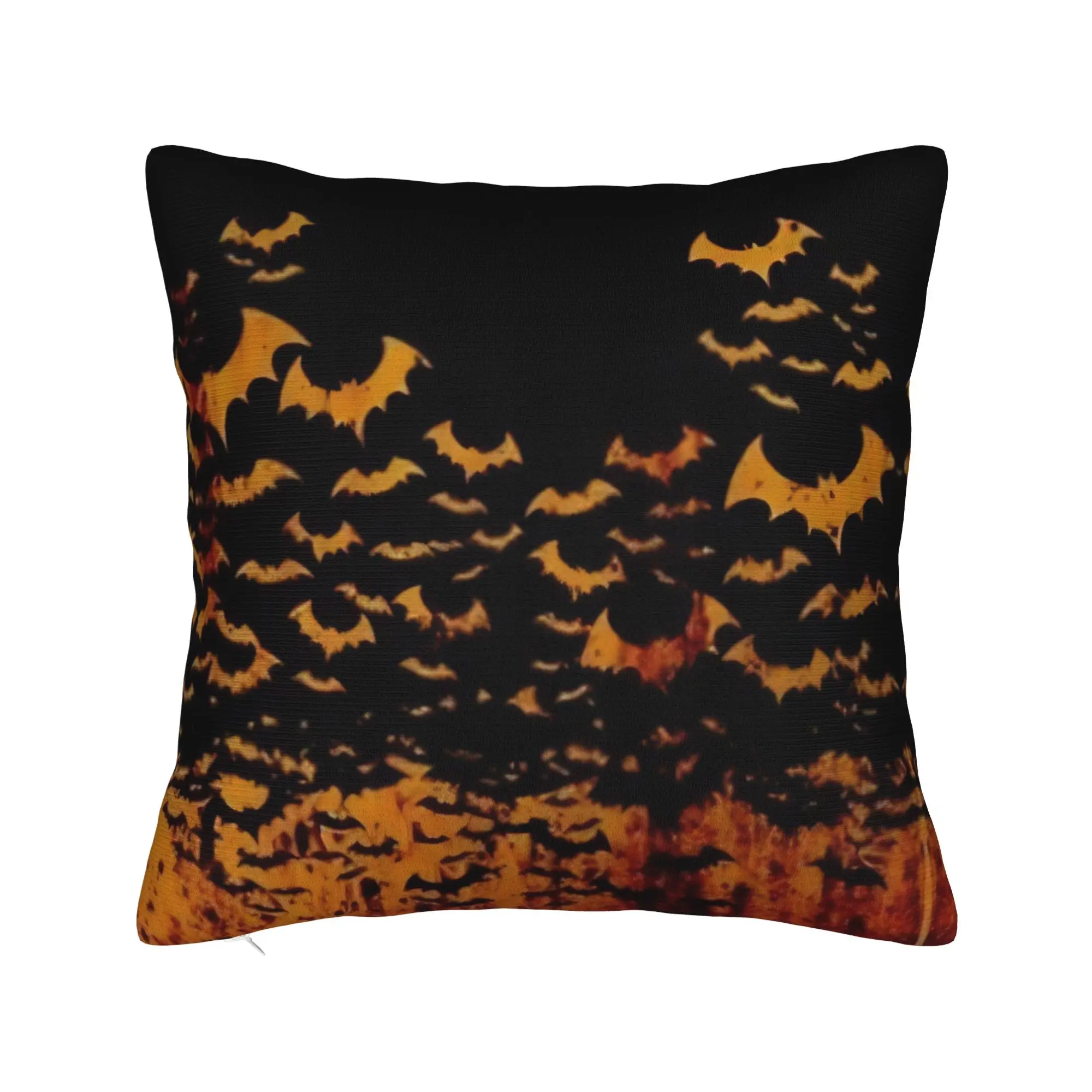 Halloween Bats Spooky Ghost Square Pillow Cases  Cushion Covers Awesome Zipper Decorative Pillowcase for Car 18