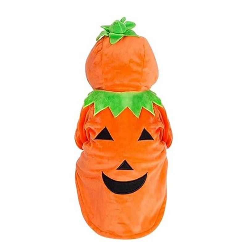 Pumpkin Costumes For Dogs, Halloween Costume For Dogs Small, Pet Cosplay Dress, Puppy Warm Outfits Fleece Hoodie Durable