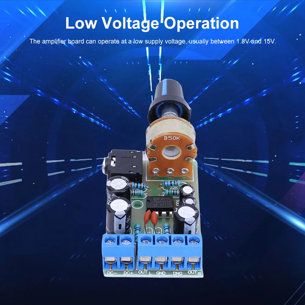 TDA2822M Stereo Audio Power Amplifier Board DC1.8-12V 2.0 Channel Handy Digital Power Amp Module Board for Arduino