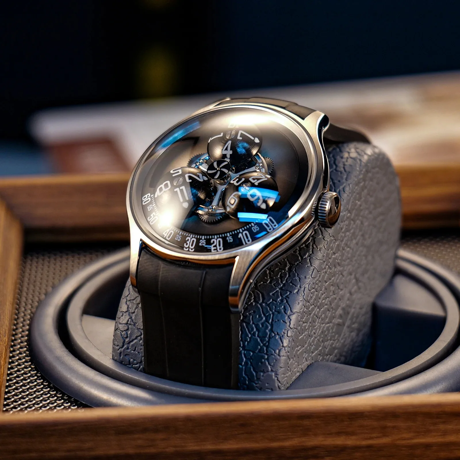 OBLVLO-Reloj de pulsera mecánico automático para hombre, accesorio de lujo, a la moda, con espejo de burbuja luminoso, resistente al agua hasta 50m, espejo de zafiro, 41MM