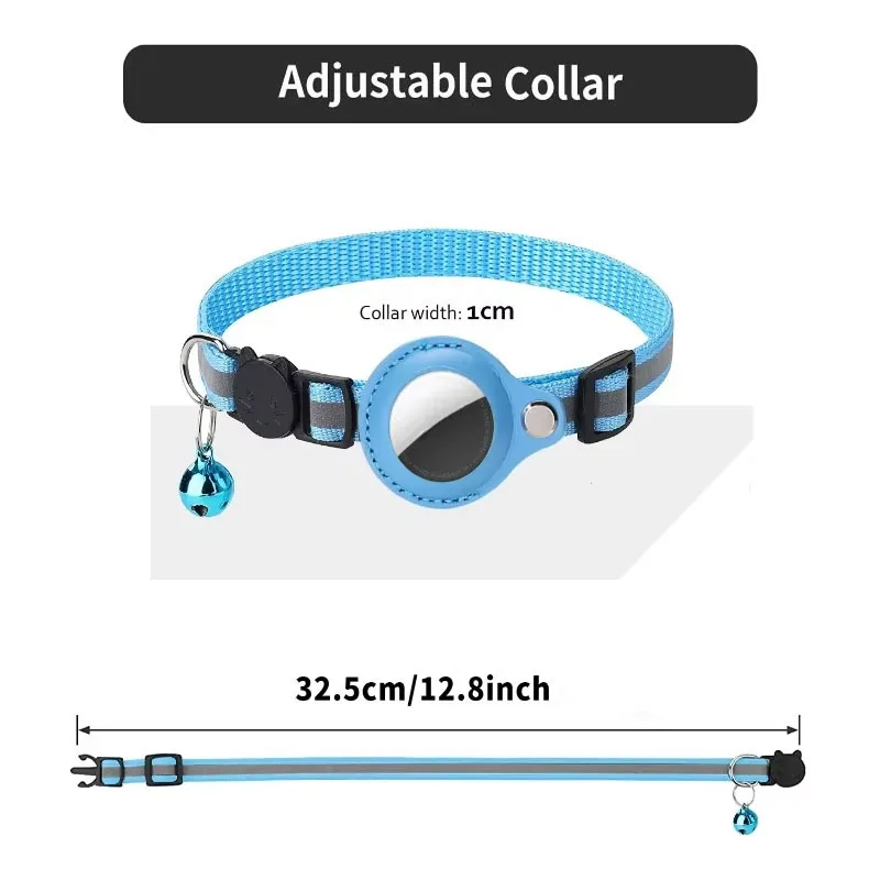 Airtag Case Collar Protective Cover For Anti Lost Locator Holder Tracker Accessories Reflective Collar With Bell