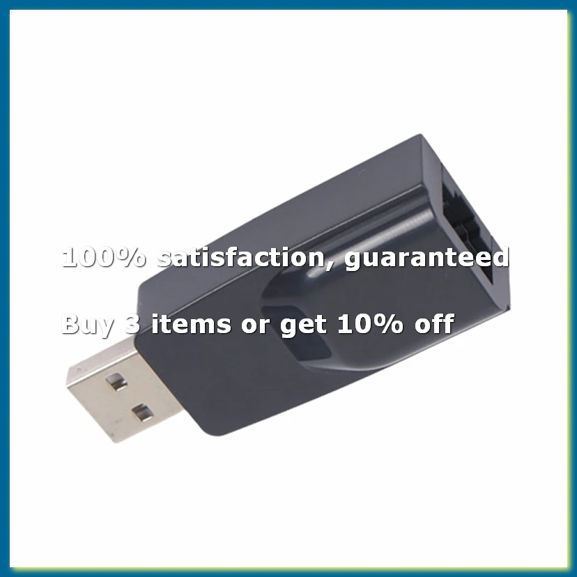 USB to RJ45 LAN Ethernet Adapter 100Mbps USB2.0 Network Card for PC Laptop Desktop DVB Set Top Box Drive-Free Black-DTA9