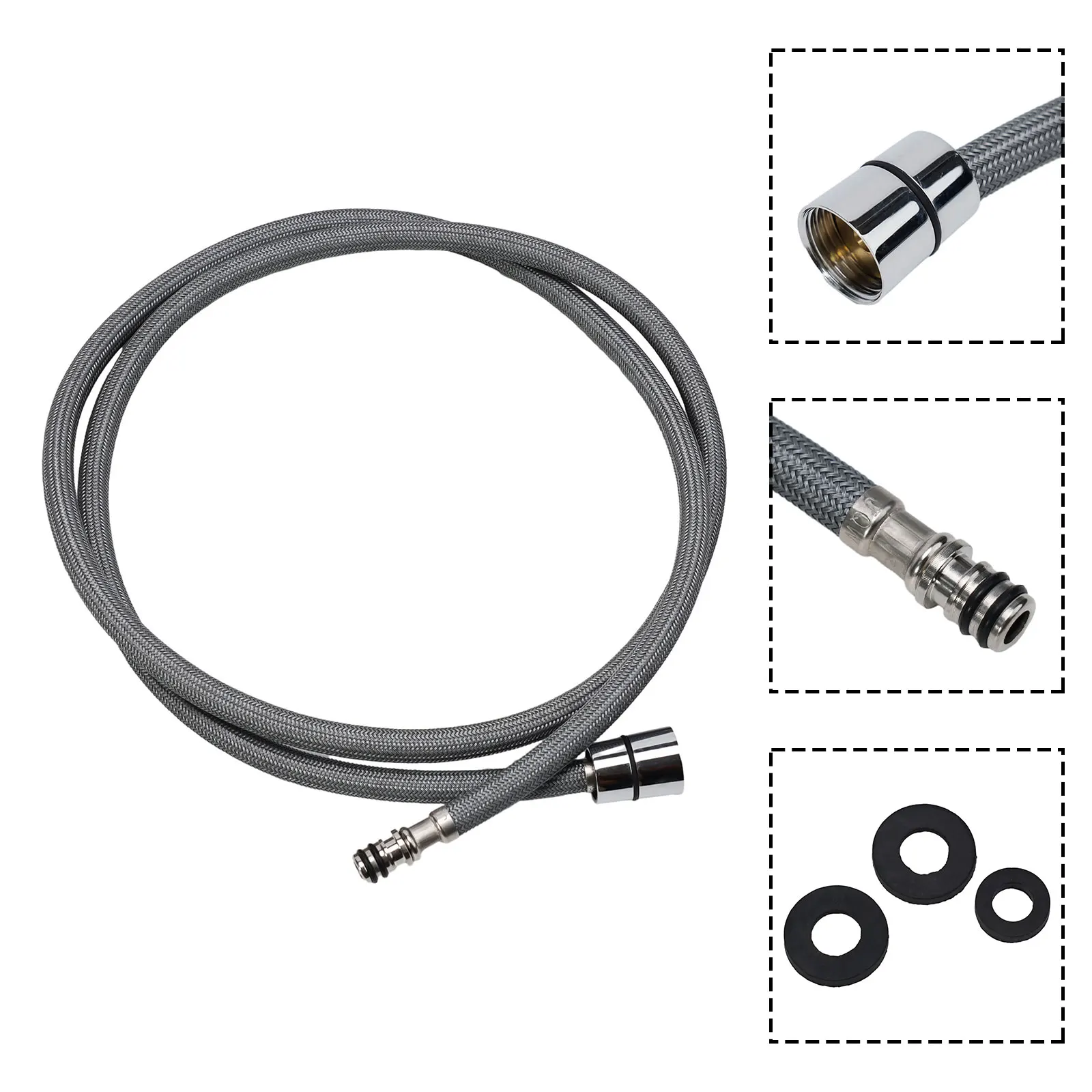 Brass-Connected Pull-Down Hose for Kitchen Faucets with PE Inner Layer Compliant for Drinking Water and Household Use