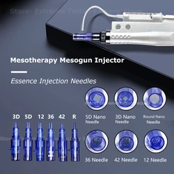 10pcs Derma Pen Microneedling Machine Hydra Injector Needles Portable Water Light Injection Aqua Derma Pen 36 Pin Needle