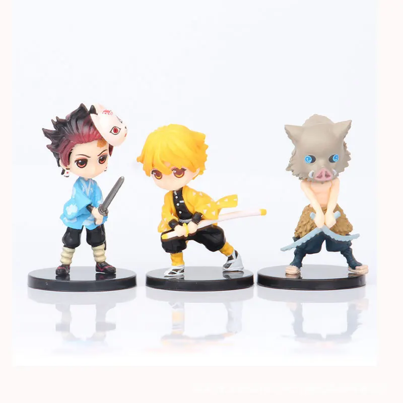 Ghost Slayer Blade 1st and 2nd generation figurine figurines, featuring cartoon characters such as Charcoal Taro, Midouzi, Shany