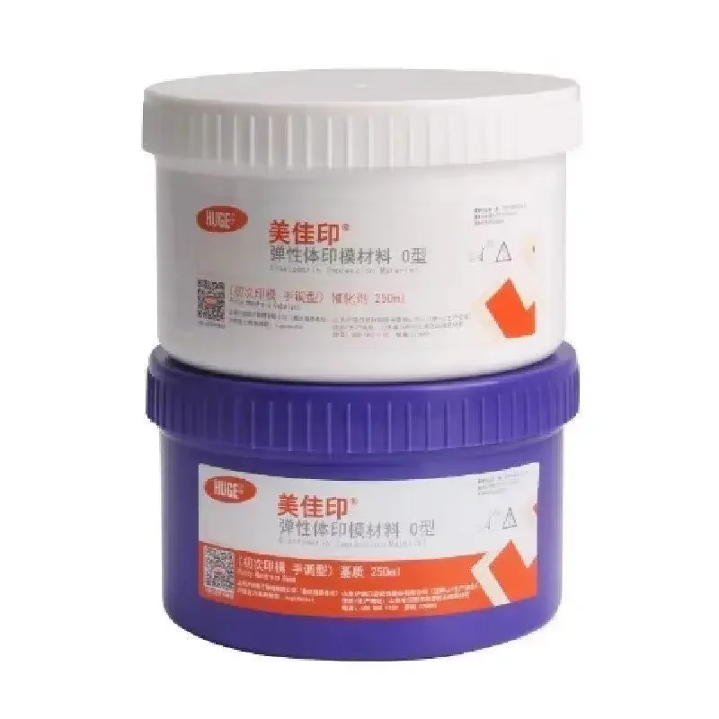 Fotografia 5: Newtry material de impressão elástica de borracha de silicone dental corpo pesado luz arma de borracha cópia conjunto de material de filme de impressão