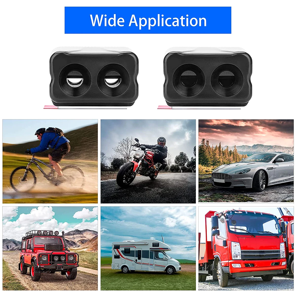 6 قطعة سيارة الغزلان صافرة المادية بالموجات فوق الصوتية الحيوان صفارات الإنذار الغزلان مبيد الحشرات ذاتية اللصق مركبة في الهواء الطلق الغزلان القرن جهاز تحذير #5