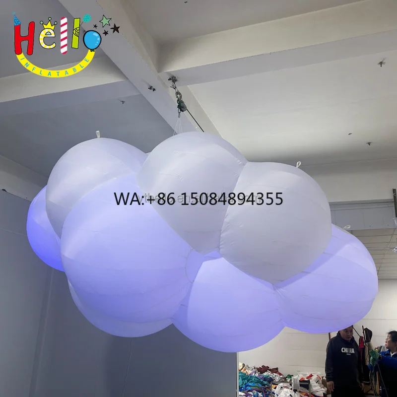

Colorful LED Lighting Inflatable Cloud Balloon for Stage Party Ceiling Decoration