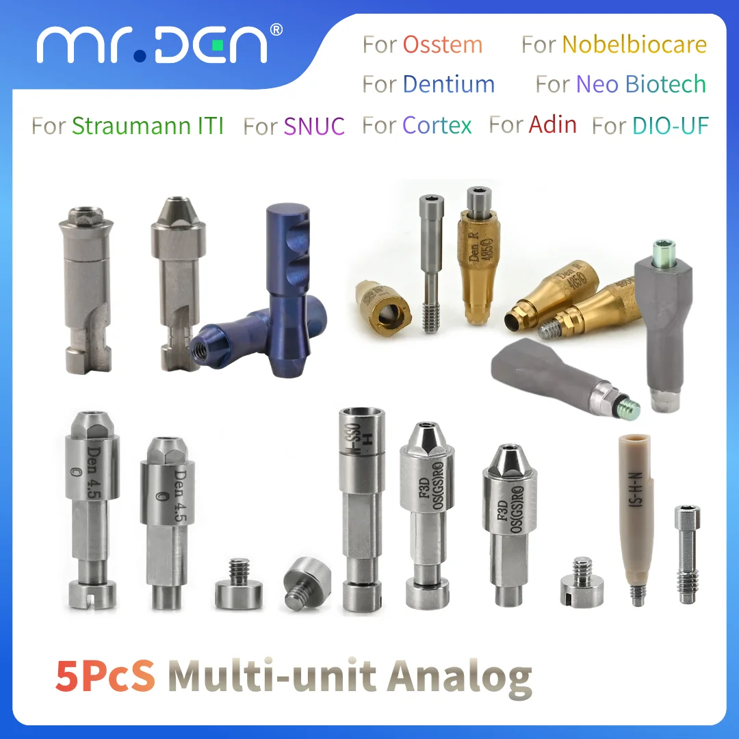 

5 шт. аналоговых/3D цифровых мультиюнитов для Osstem/Dentium/SNUC/Straumann/NeoBiotech/Nobel Biocare/DIO-UF/Cortex/Adin
