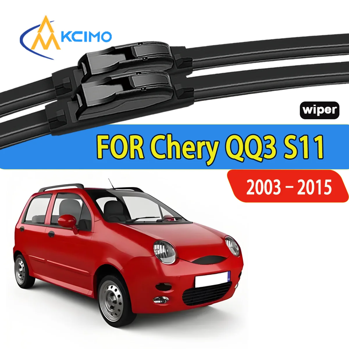 

KCIMO 2pcs Quality Windscreen Silent Rain Brush Suitable for Chery QQ3 S11 2003-2015 Front Windshield Auto Wipers Blade Brushes