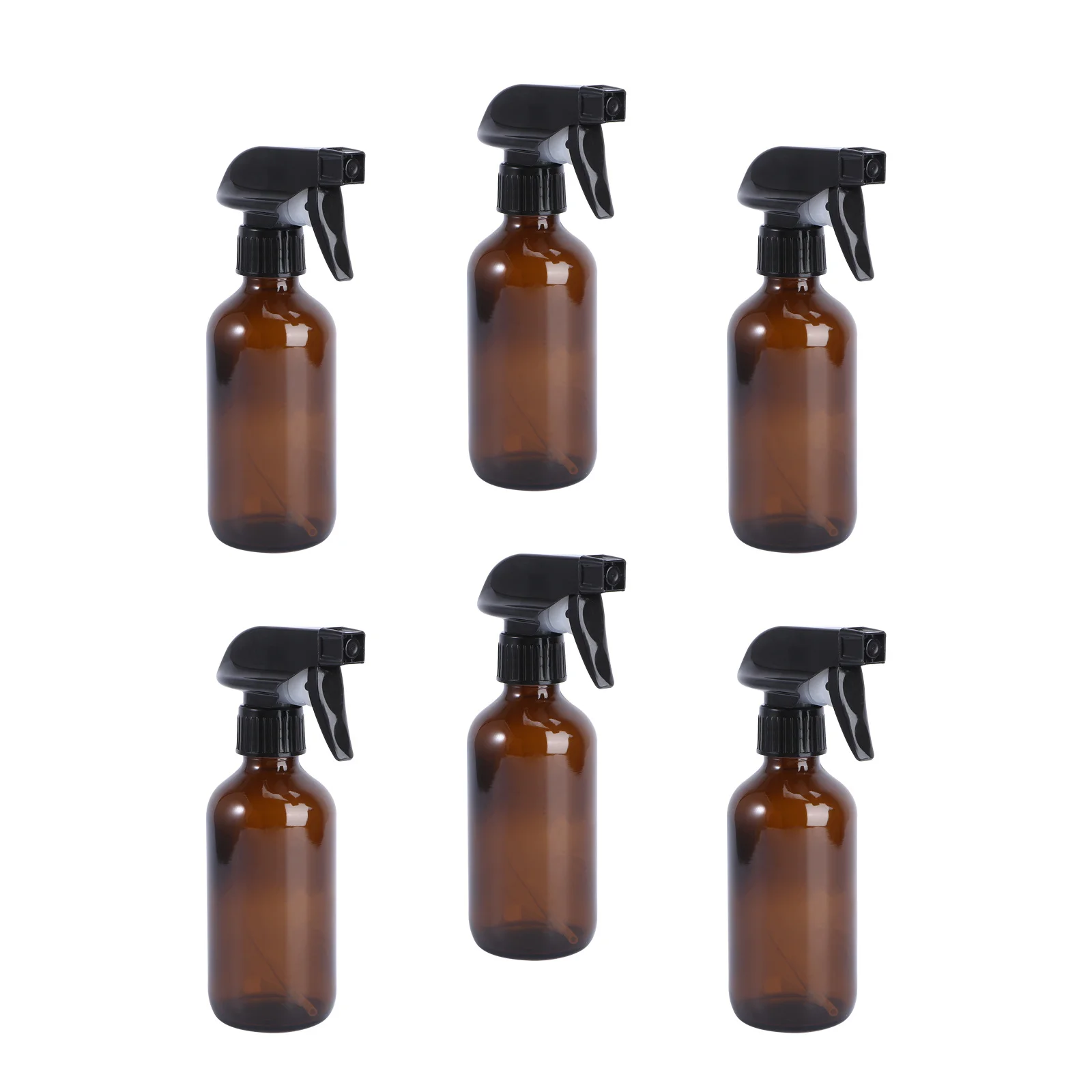 Pulverizador de vidro recarregável, 6 peças, 250ml, durável, à prova de vazamento, para cabelo, planta, aromaterapia, subembalagem, garrafas de spray