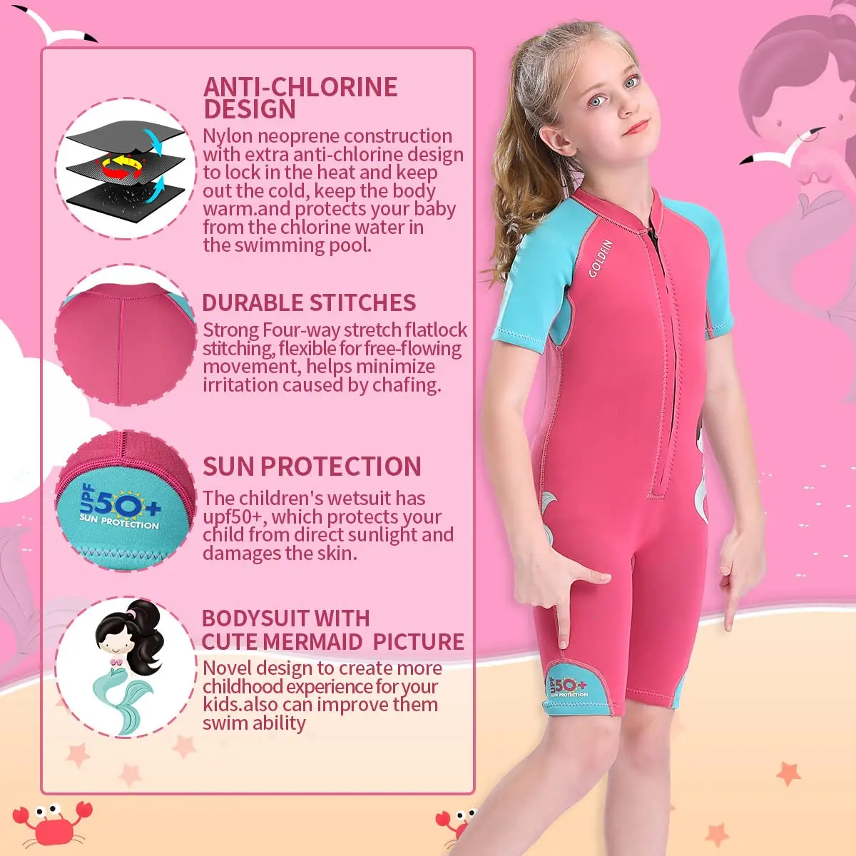 Mute per bambini Shorty Youth muta 2mm costume da bagno in Neoprene per bambini ragazze bambino acqua aerobica nuoto immersioni surf