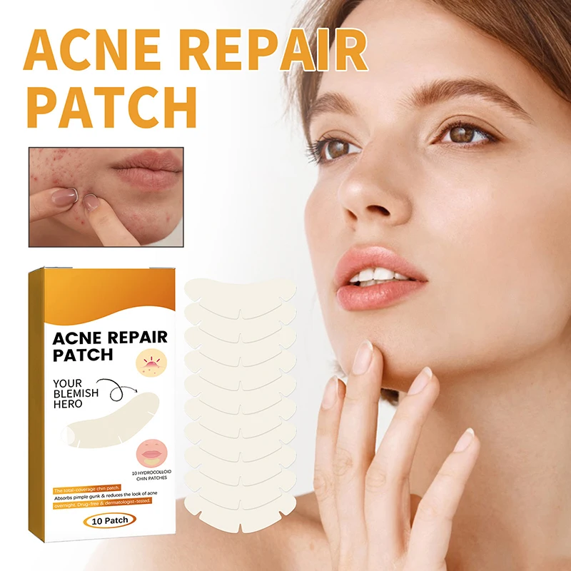 10 pz Acne Patch Riparazione Macchia Brufolo Strumento di Rimozione per il Viso Mento Fronte Traspirante Idrocolloide Adesivo Invisibile Cura Della Pelle