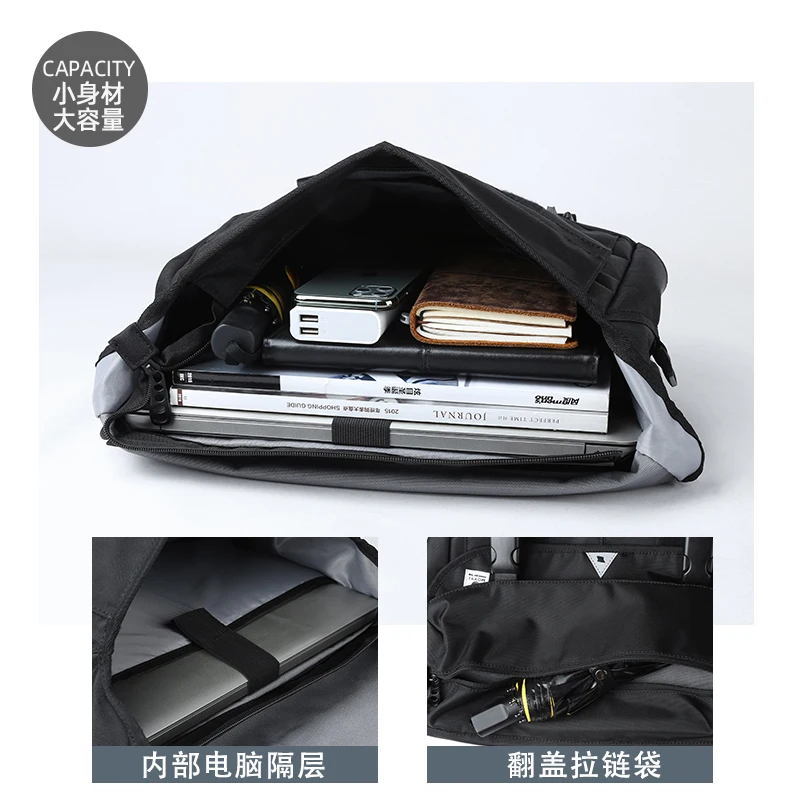 Men Crossbody Bag Casual Trendy Waterproof Large Capacity Lightweight Bags For Teenage Daily Life Shoulder Bags