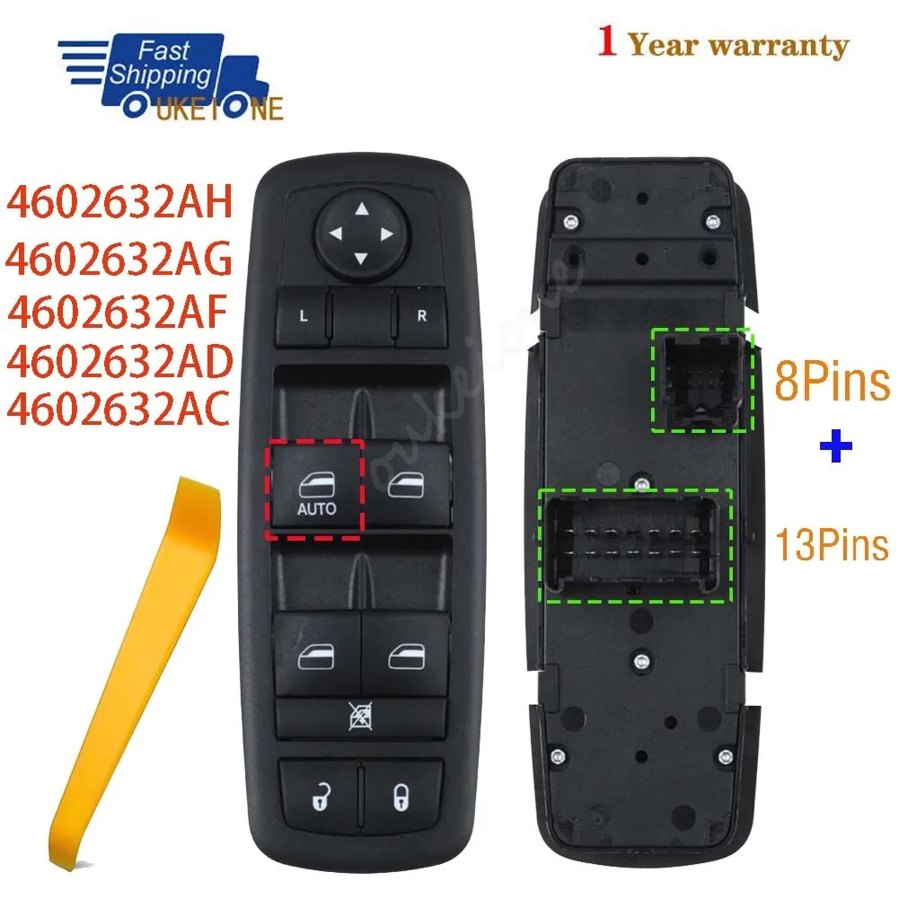 4602632AH 4602632AG For Dodge Journey Nitro Jeep Liberty 2008-2012 Master Driver Side Window Door Power Switch Car Accessories
